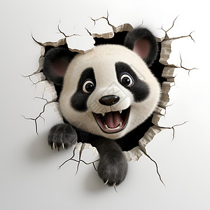 可爱的欢乐熊猫背景图片