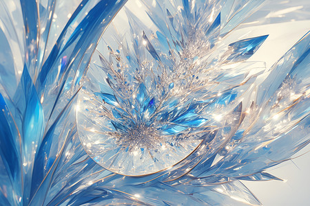 水晶立体花朵背景图片