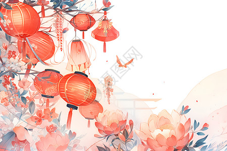 中国新年灯笼好看素材高清图片