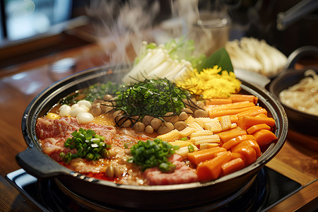 日式美食大杂烩背景图片