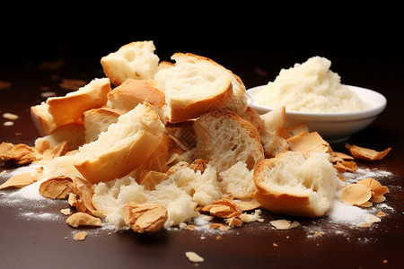 美食与艺术面包糠面包干高清图片