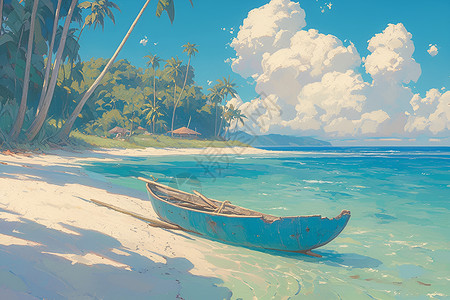 海岛旅行字体海岛的美丽风景插画