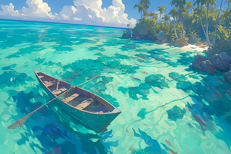 热带岛屿的美丽景色背景图片