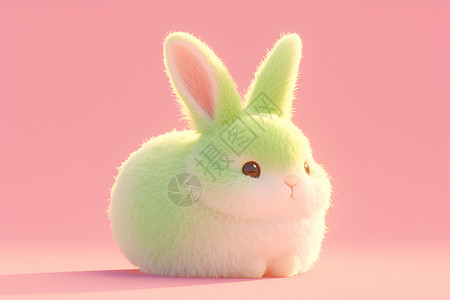 绒毛兔子背景图片