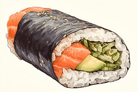 寿司美食背景图片