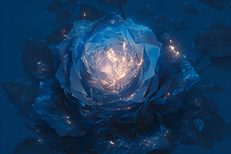 设计的玫瑰花插画背景图片