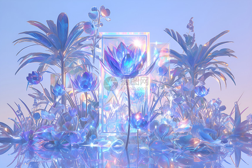梦幻玻璃植物图片