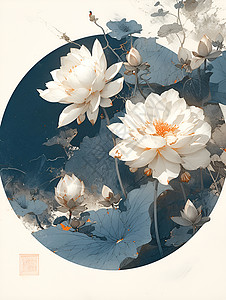 创作的花卉艺术品背景图片