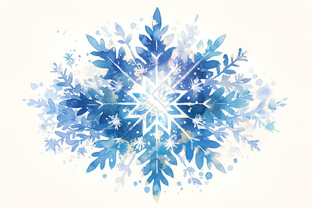雪花边框素材蓝白雪花插画