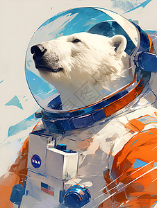 可爱卡通的北极熊背景图片