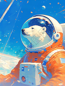 宇航熊极地探索背景图片