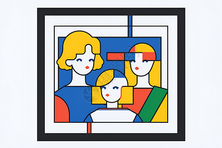 家庭相框背景图片