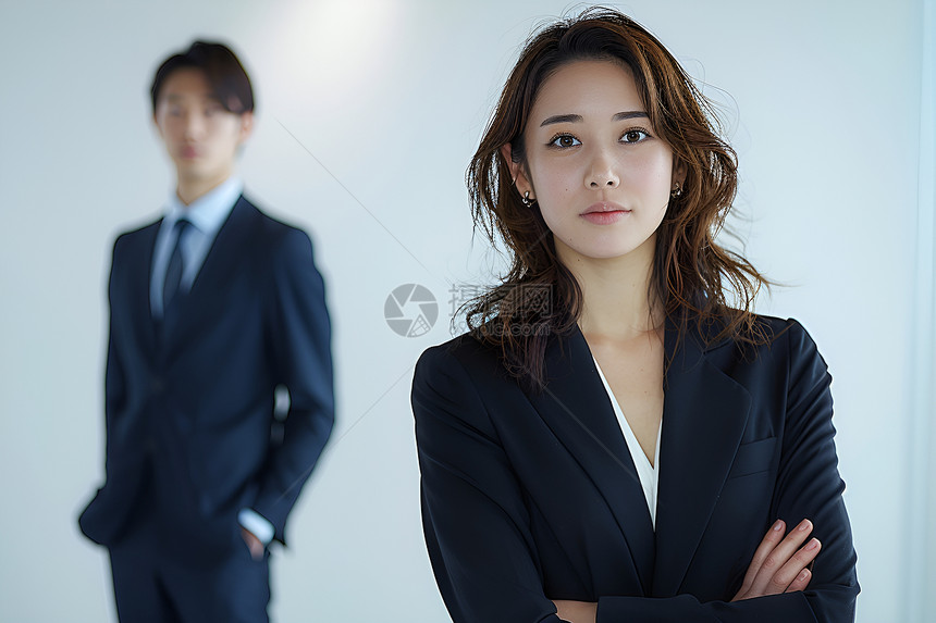 职业女性与职场男士图片