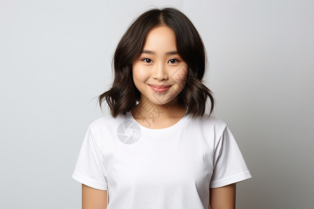 年轻亚洲女子背景图片
