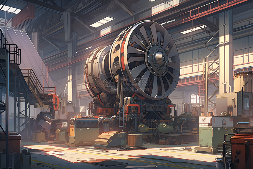 工厂的机械机器图片