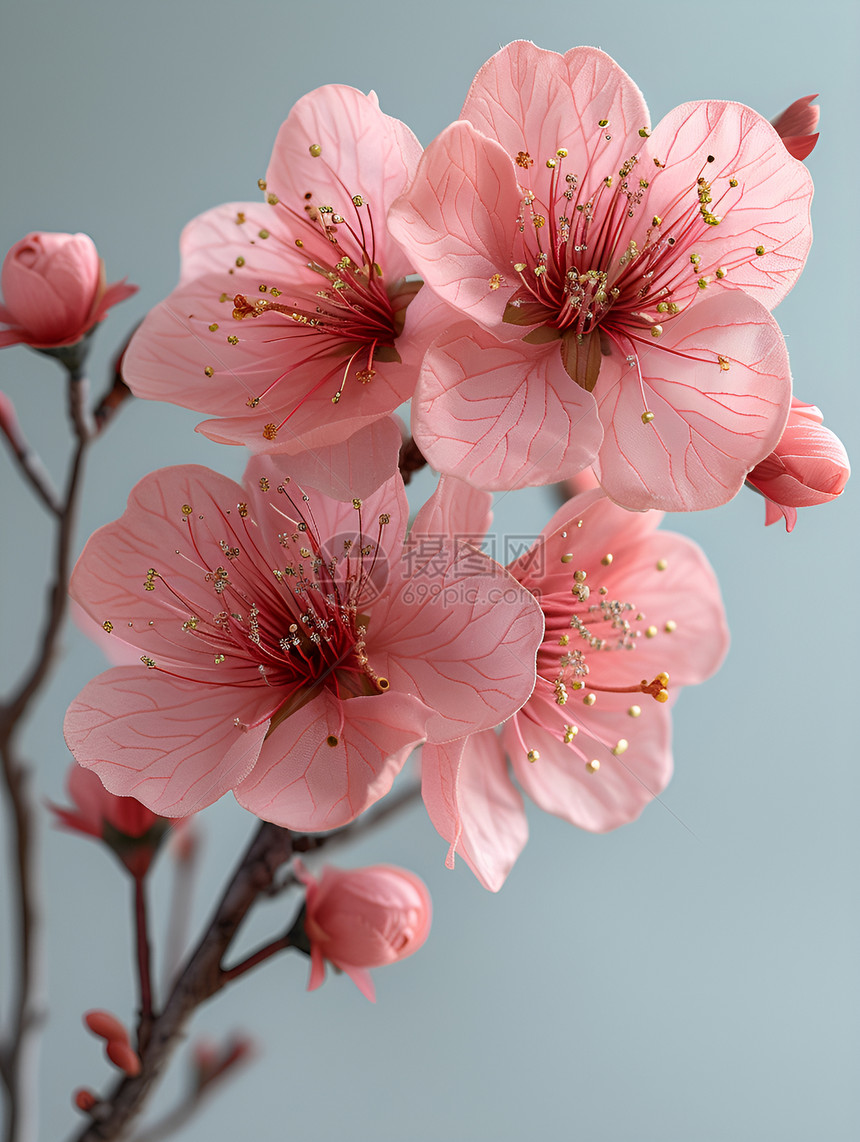 精致的粉色花卉图片