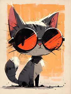 阳光猫咪阳光头像素材高清图片