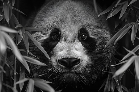 动物主义的熊猫在森林中插画