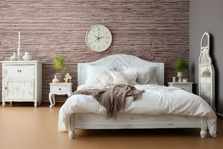 现代北欧风卧室背景图片