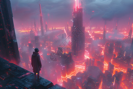夜幕之城背景图片