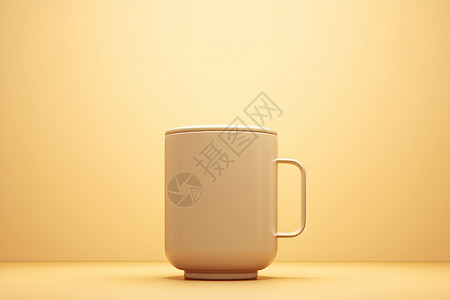白色保温杯简约白色咖啡杯设计图片