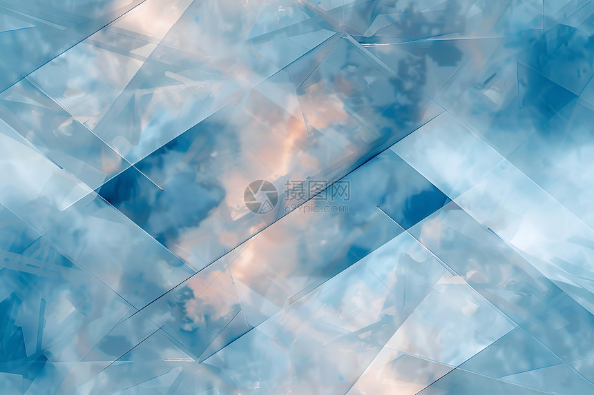 抽象的水晶立体图片