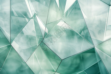 抽象的玻璃立方体背景图片