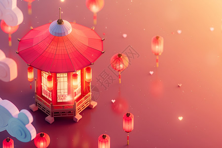 中国风红灯笼背景图片