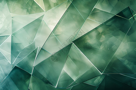 绿色玻璃几何设计壁纸背景图片