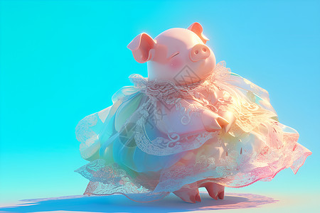 彩虹小猪仙子背景图片