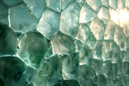 水晶质感标题框透光的拼接水晶背景
