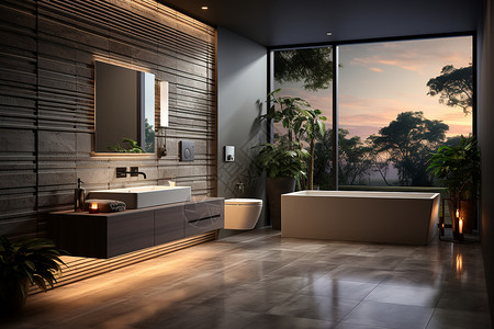 豪华浴室现代设计的卫生间设计图片