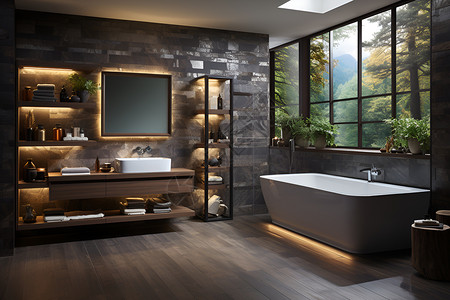 卫生间浴室整洁宽敞的卫生间设计图片