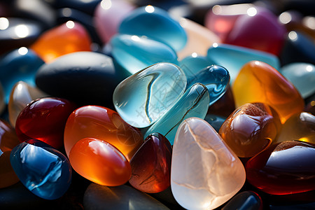 石头质感彩色玻璃质感的石头背景