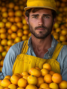 收获水果的劳动者背景图片