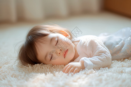 地毯宝宝午睡的宝宝背景