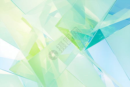 绿色的尖利玻璃碎片背景图片