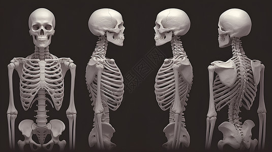 展示的医疗人体骨骼系统背景图片