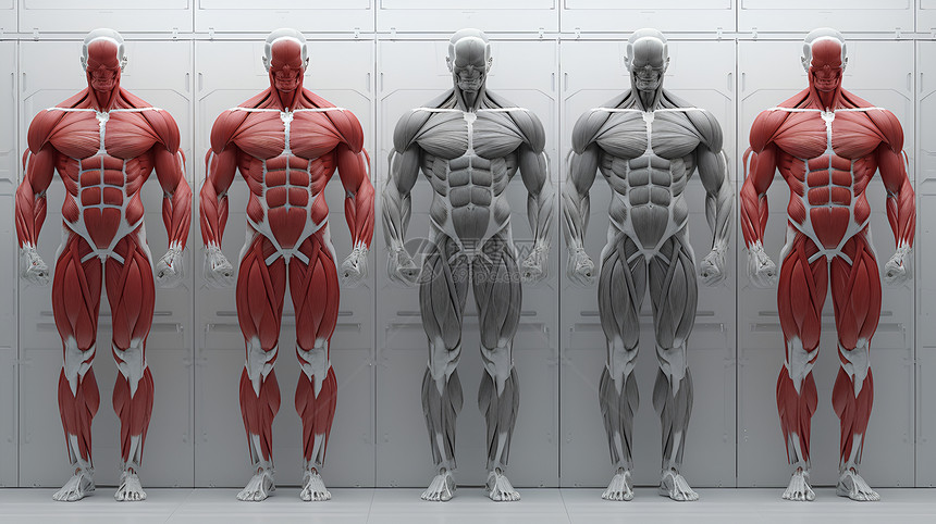 人体的肌肉系统图片