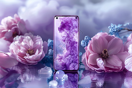 紫色花朵手机壁纸背景图片