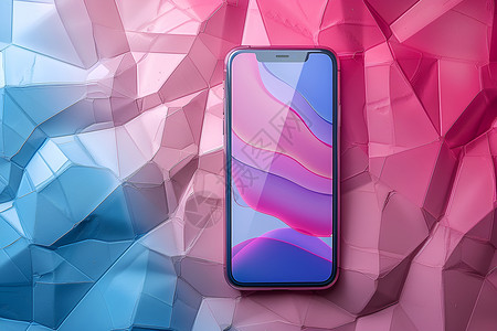 紫蓝几何纹理的手机背景图片