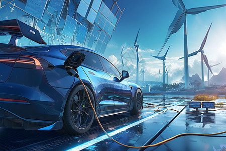 新能源汽车充电背景图片