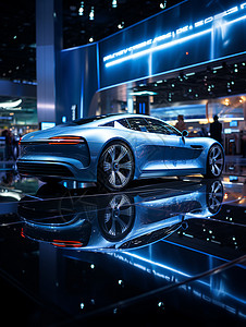 氢能车展示未来展示厅高清图片