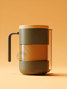 黄色杯子品牌保温杯设计图片