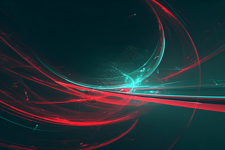 螺旋光线红绿抽象曲线背景设计图片