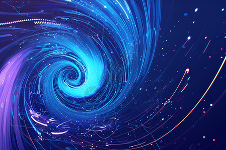 螺旋光夜空中的光漩涡设计图片