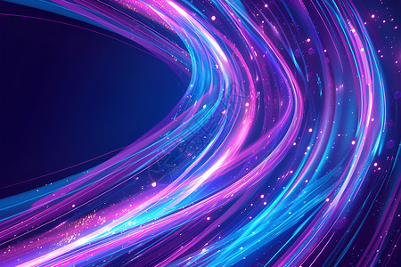 螺旋光线华丽的紫色光线漩涡插画