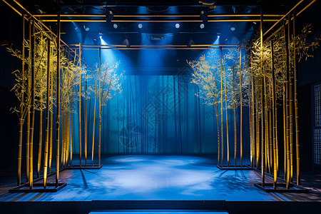 舞台环绕金竹环绕下的舞台设计图片