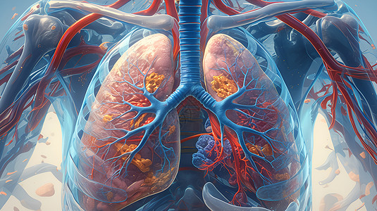 肺部结构和功能高清图片