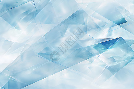 冰雪蓝色的几何玻璃背景图片